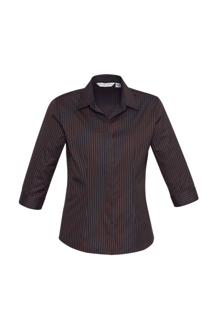 Reno Stripe Ladies 3/4 Sleeve Shirt