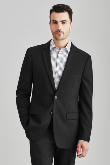 Slimline Mens Two Button Jacket (Poly/Wool)