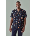 Space Party Mens Scrub Top