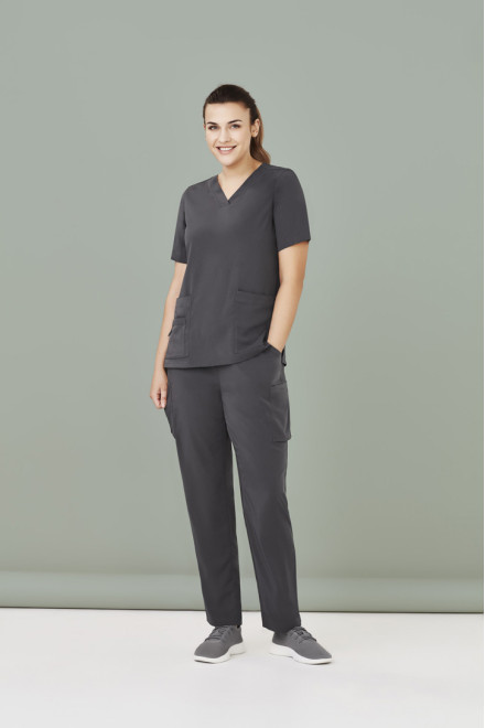 Poly Easy Fit V-Neck Scrubs Ladies Top (6 Colours)