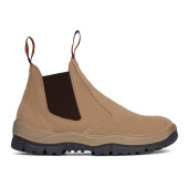 Pull On Suede Leather Safety Boot