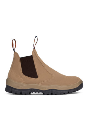 Pull On Suede Leather Safety Boot